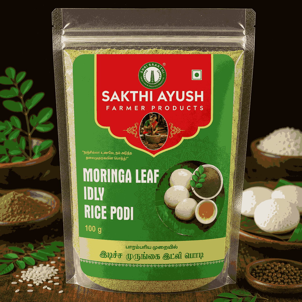 Murungaiilaiialiidlipodi(முருங்கை இட்லி பொடி)